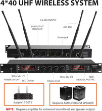 Load image into Gallery viewer, Quad Handheld Dynamic Microphone Set with 200-300 Ft Range &amp; Long Battery Life
