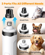 Load image into Gallery viewer, Whisper-Quiet Dog Nail Grinder Kit with 2 LED Lights for Comfortable Grooming