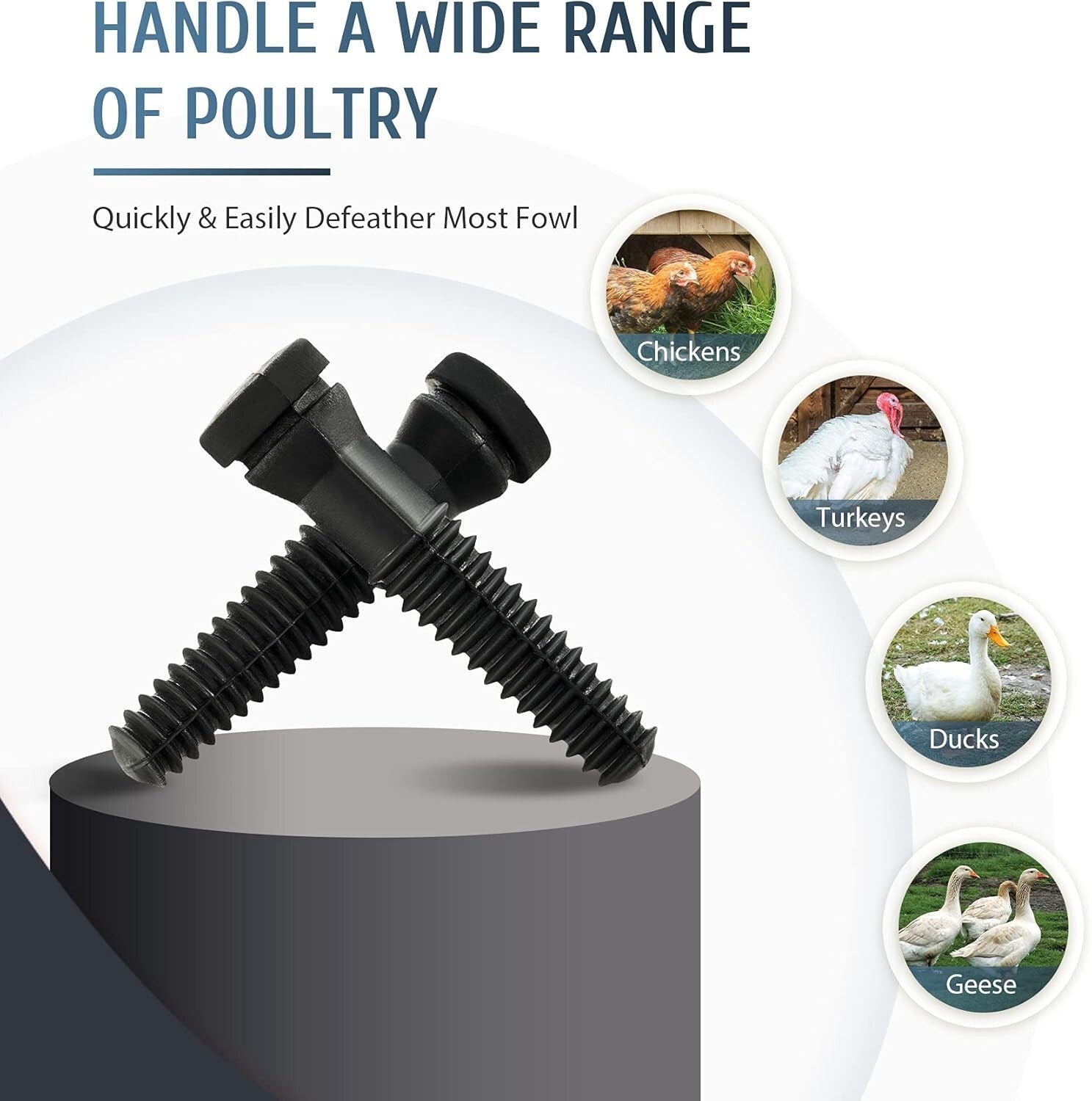 Easy-Install Rubber Plucking Fingers for Poultry - 150 Pack, 3/4" Compatible