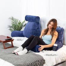 Load image into Gallery viewer, Versatile XXL Dark Blue Reading Pillow with Neck Support - Perfect for Lounging