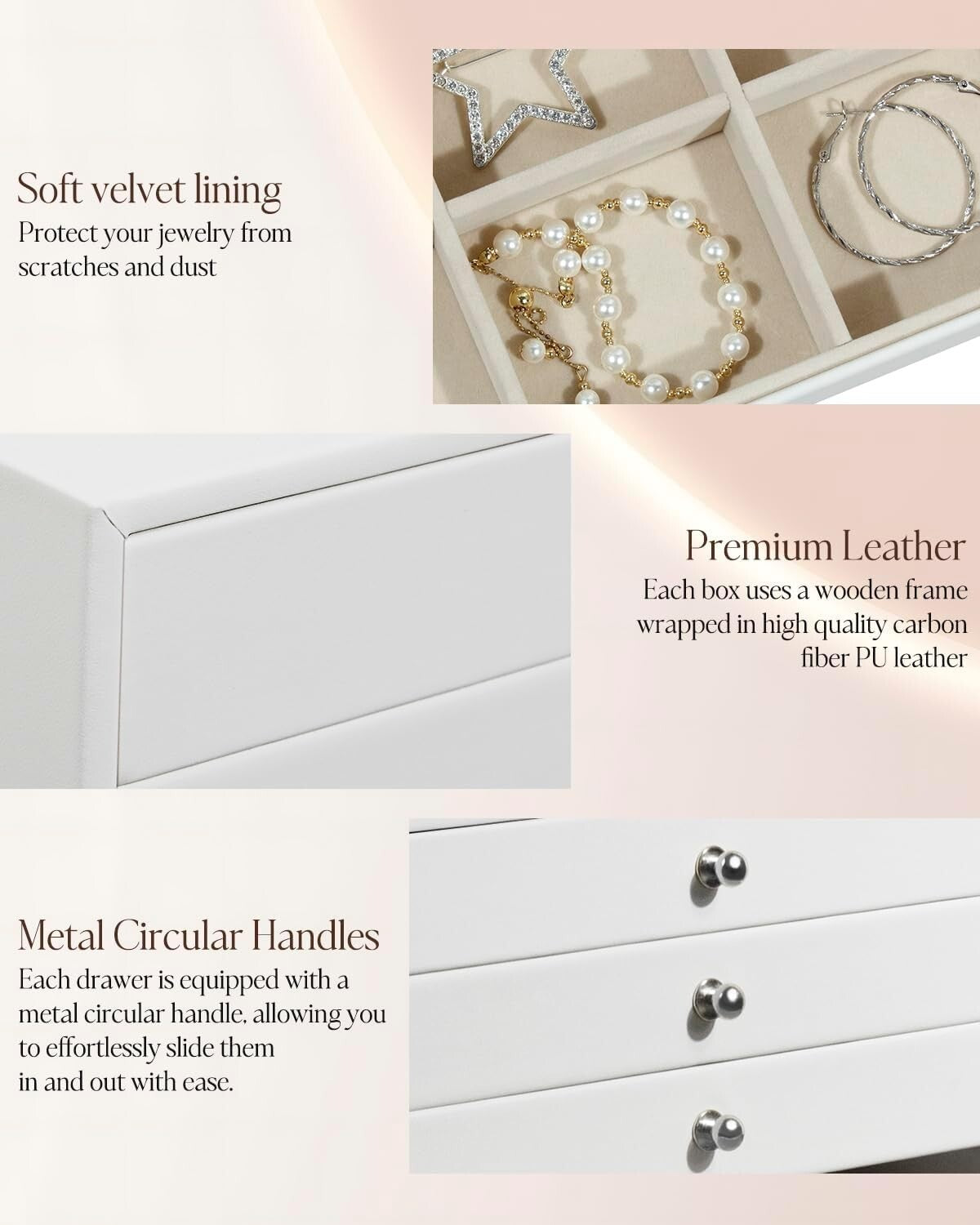 Elegant 10-Drawer Jewelry Box - Organized Storage for Rings, Necklaces & More