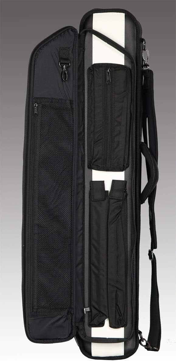 Luxury Soft Cue Case - Holds 4 Butts, 8 Shafts & Jump Cue - Zipper Closure