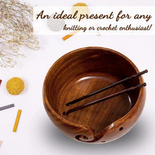 Load image into Gallery viewer, Deluxe 7x4 Rosewood Yarn Holder with Crochet Hooks &amp; Travel Bag - Perfect Gift
