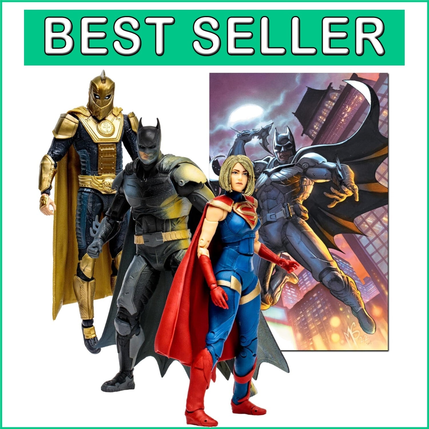Ultra-Articulated 7" DC Multiverse Figures: Batman, Supergirl & Dr. Fate Bundle