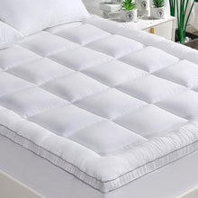 Load image into Gallery viewer, Bamboo Pillowtop Mattress Topper Twin - Ergonomic Support for Back Pain Relief