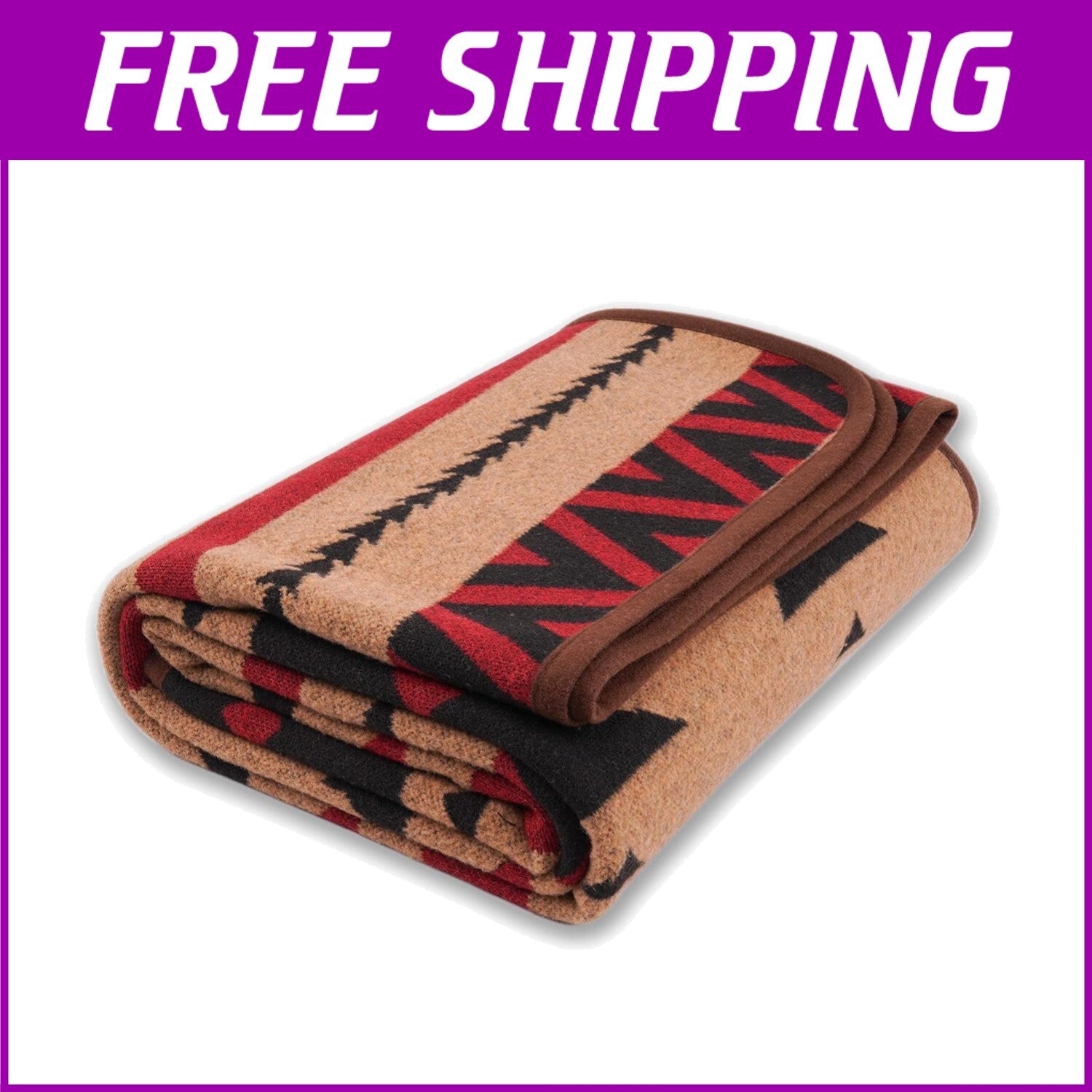 Versatile Merino Wool Outdoor Blanket - 87"x63" for Emergencies & Comfort