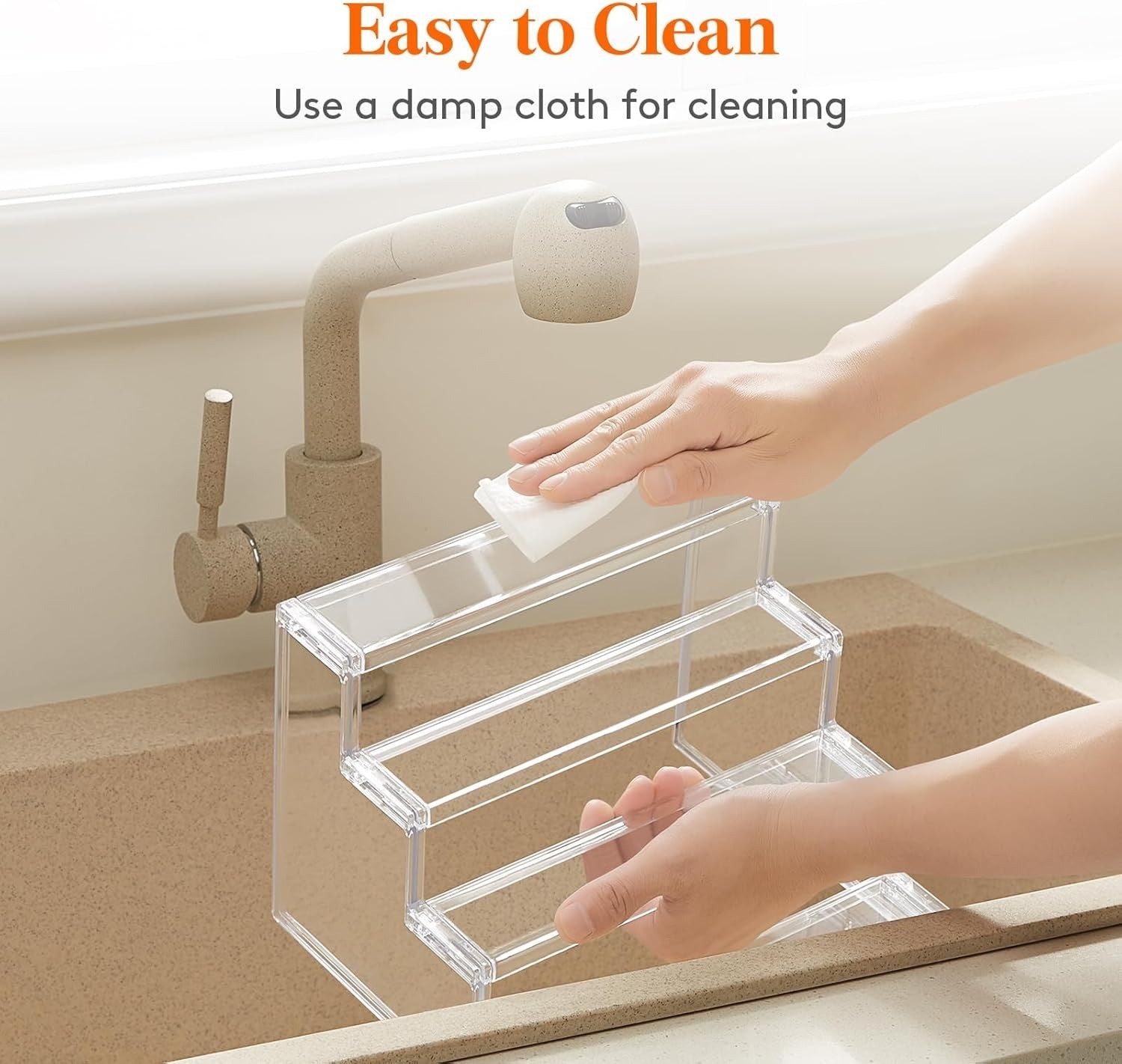 12-Inch Clear Plastic Display Stand - Tool-Free Assembly for Organizing & Decor