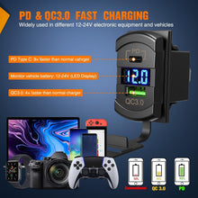 Load image into Gallery viewer, 8 Gang Rocker Switch Panel w/ PD Type C &amp; USB Charger – Waterproof Aluminum