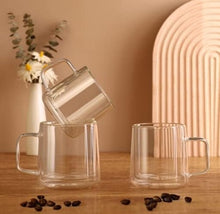 Load image into Gallery viewer, Stylish 12oz Clear Double Wall Espresso Mugs - Elegant Coffee Set for Gifting