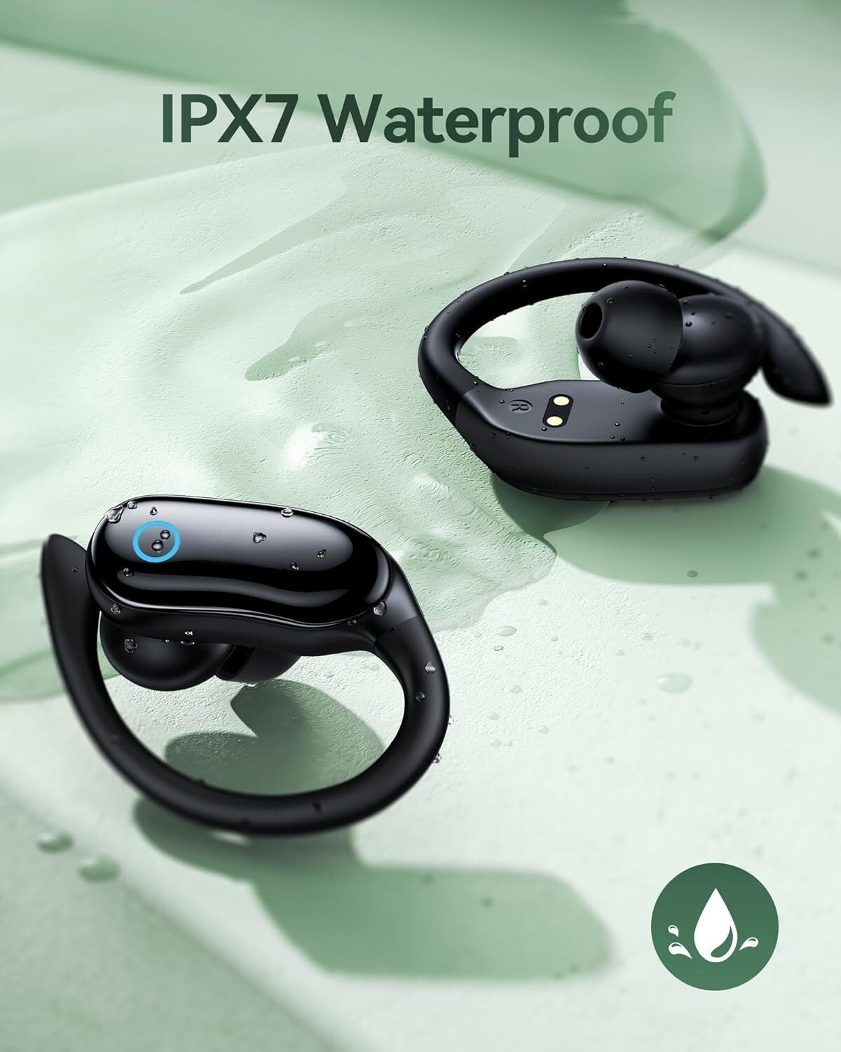 Wireless Waterproof Earbuds with 96 Hours Playback - Perfect for Sports & Gym