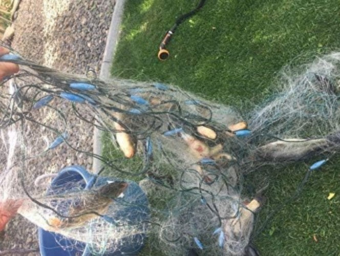 Professional Grade 7ft Fishing Seine Net with 1.8 Inch Mesh & Storage Bucket