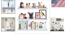 Load image into Gallery viewer, Versatile 24" White Wall-Mounted Shelves - Modern Storage for Kids &amp; Adults