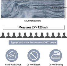 Load image into Gallery viewer, Versatile 10ft Dusty Blue Cheesecloth Table Runners - 12 Pack for All Occasions