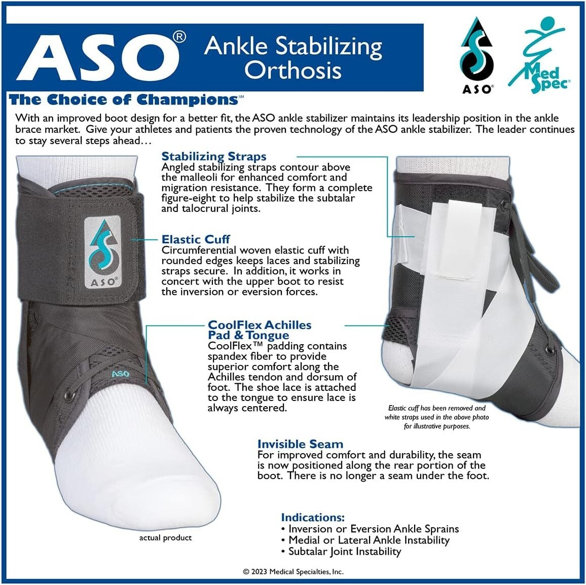 Bilateral Ankle Support Brace - Lightweight and Breathable Design for Active Use