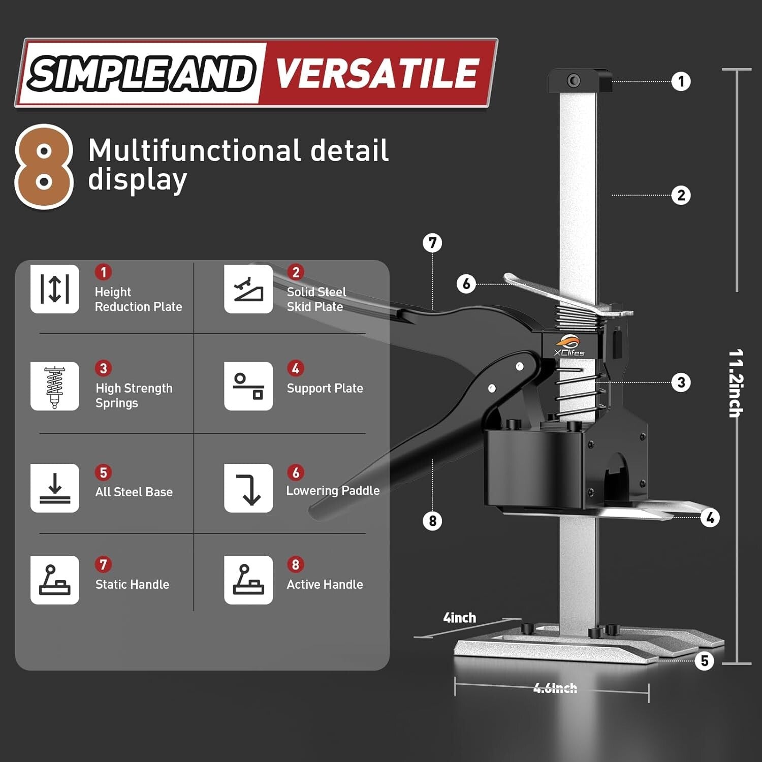 Ergonomic Multi-Function Lifting Device for Easy Door and Tile Installation