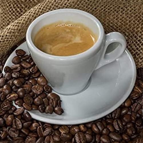 Classic Italian White Porcelain Espresso Cups Set of 6, 2 oz. - Durable & Ele...