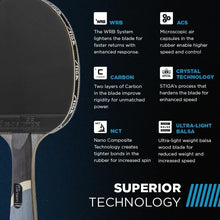 Load image into Gallery viewer, Advanced Carbon Fiber Table Tennis Bat with ITTF Approved S5 Rubber - Red/Blue
