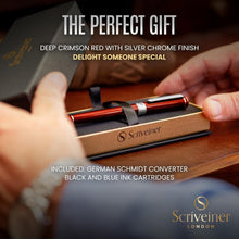 Load image into Gallery viewer, Elegant Refillable Fountain Pen - Medium Nib, Deep Crimson - Office Essential