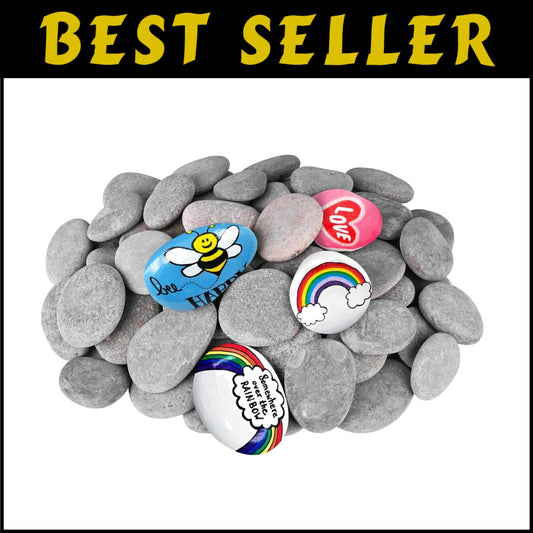 Easy-to-Paint 2-3 Inch River Craft Rocks - Perfect for Kids and Adults