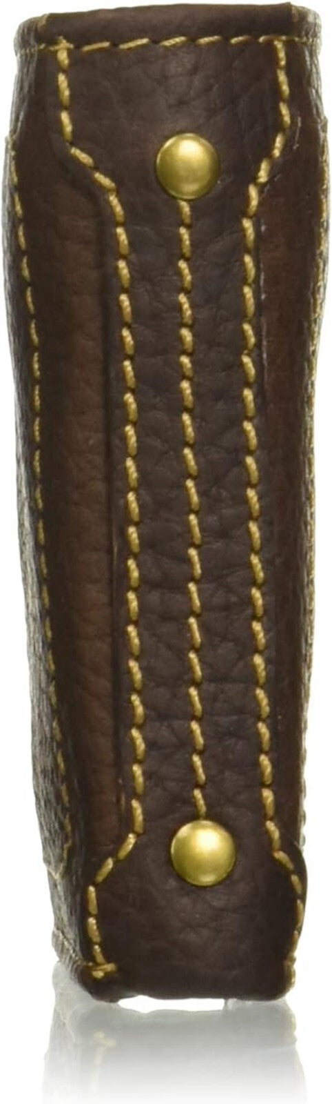 Functional Brown Leather Wallet with Zippered Billfold and Removable Passcase