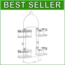 Load image into Gallery viewer, Premium Expandable Shower Organizer with Hooks - Rust-Resistant Steel Design