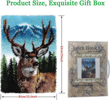 Load image into Gallery viewer, Easy to Use Latch Hook Rug Kit - 3D Deer Pattern for Beginners and Hobbyists