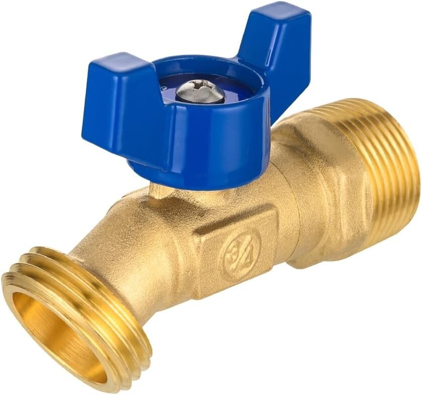 5-Piece Set: 1/4-Turn Brass Hose Bibb Valves for Efficient Water Flow