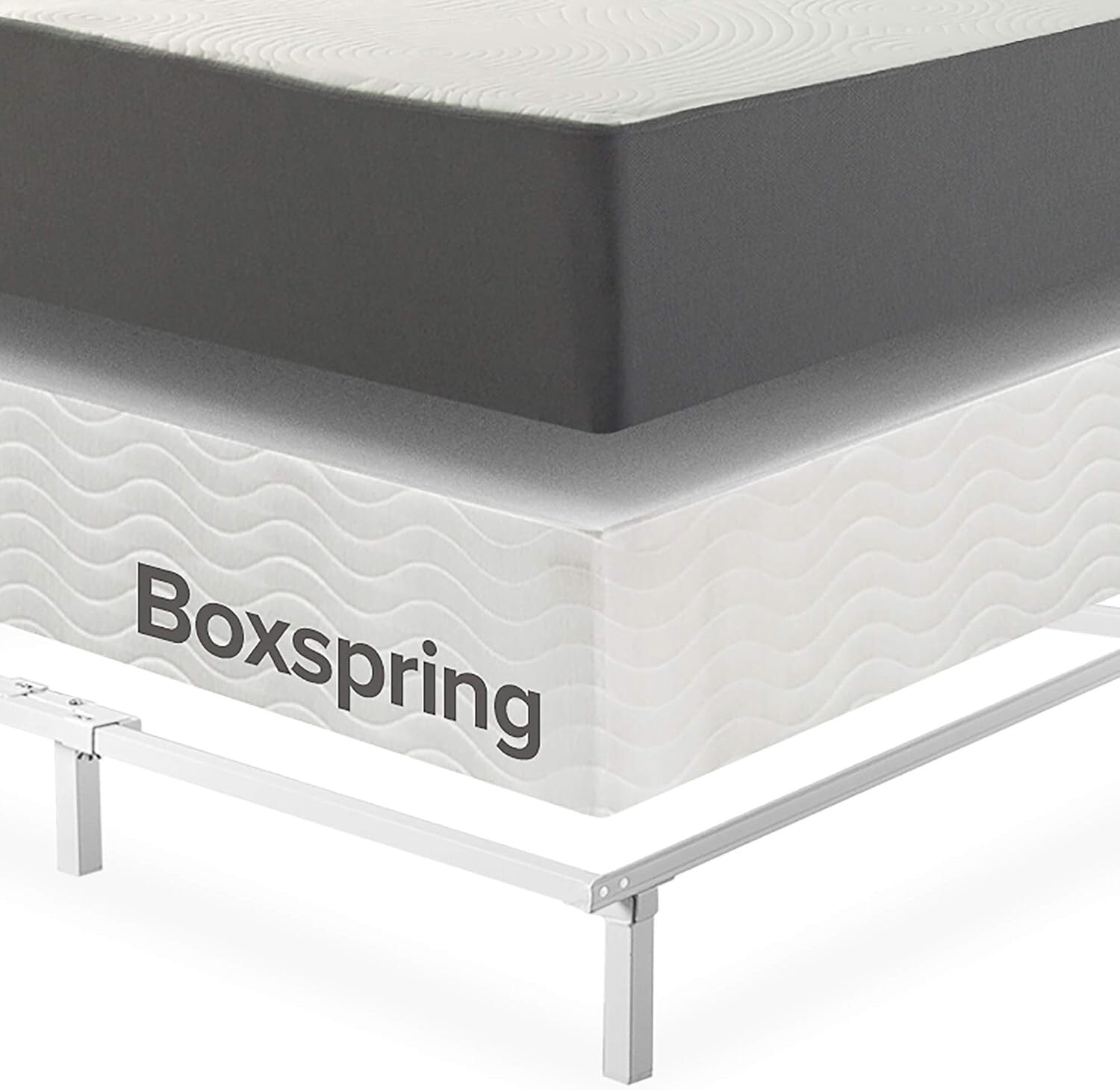 Easy Assembly Twin Bed Frame - Strong Steel Construction for Box Spring Support