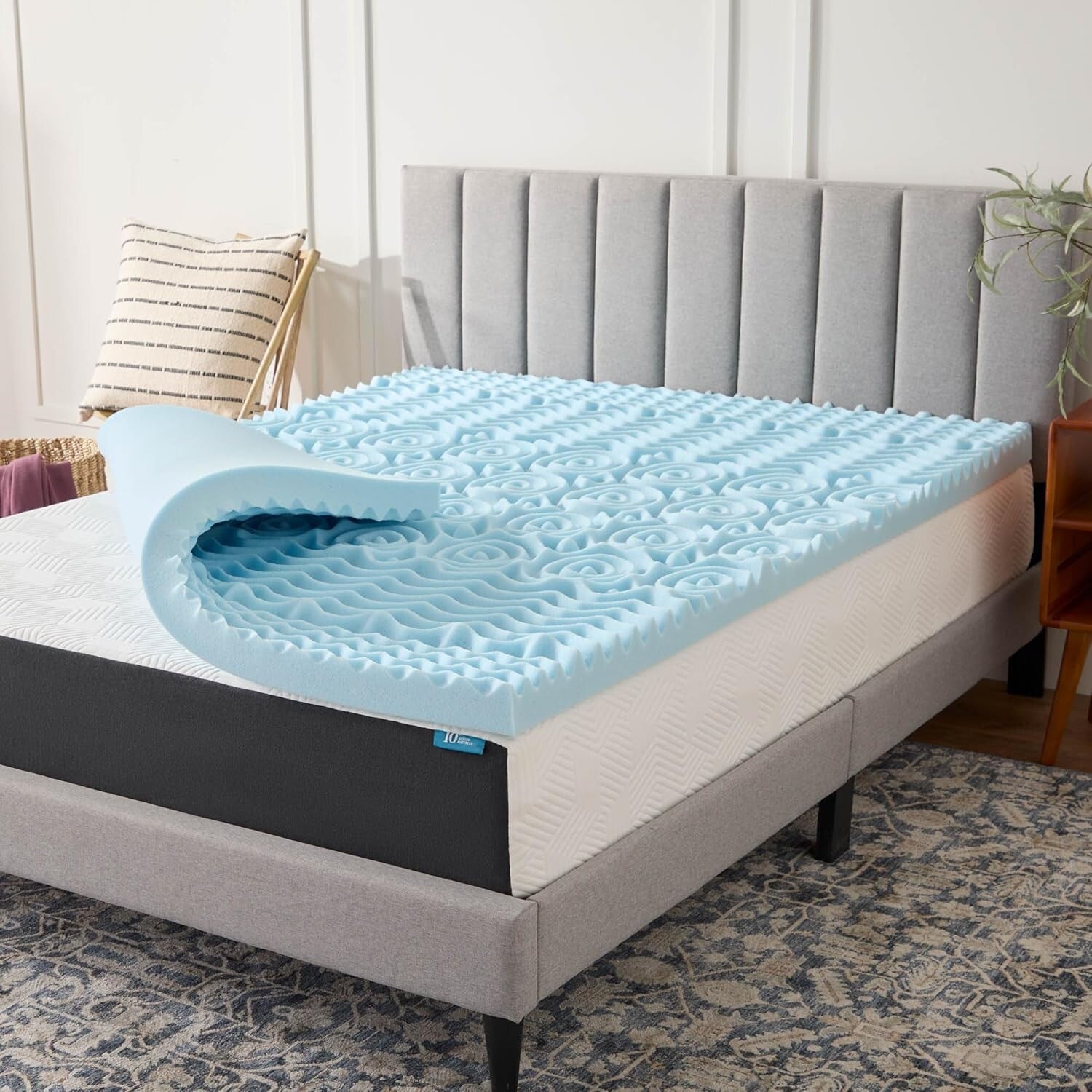 Cooling Gel Infused Memory Foam Mattress Topper - 3 Inch California King Comfort