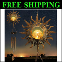 Load image into Gallery viewer, Durable Metal Solar Wind Chimes - Romantic Outdoor Light &amp; Sound Experience