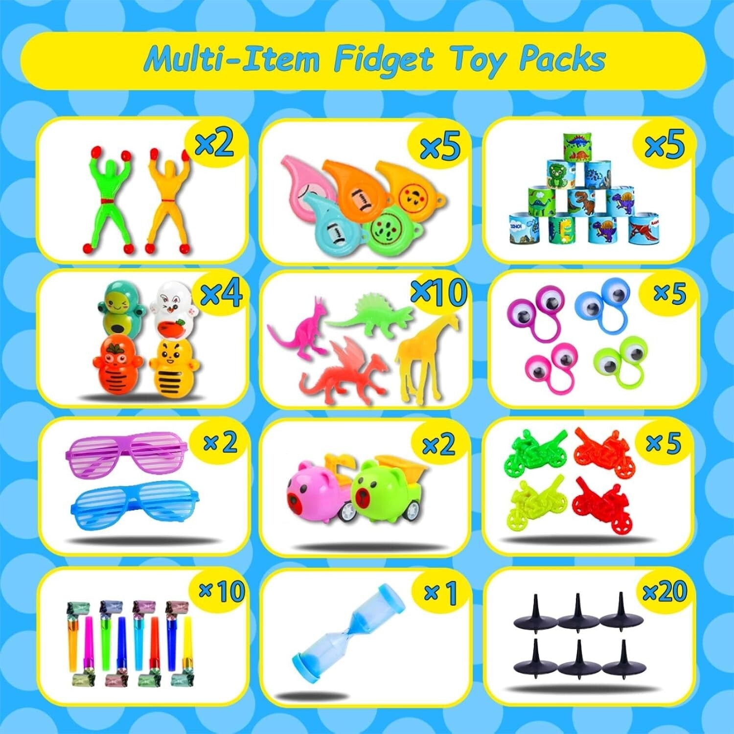1000 Pcs Fidget Toys Bulk - Exciting Classroom Prizes & Goodie Bag Stuffers