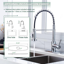Load image into Gallery viewer, Modern Kitchen Faucet with High Arc Spout &amp; Pull Down Sprayer for Utility Sinks
