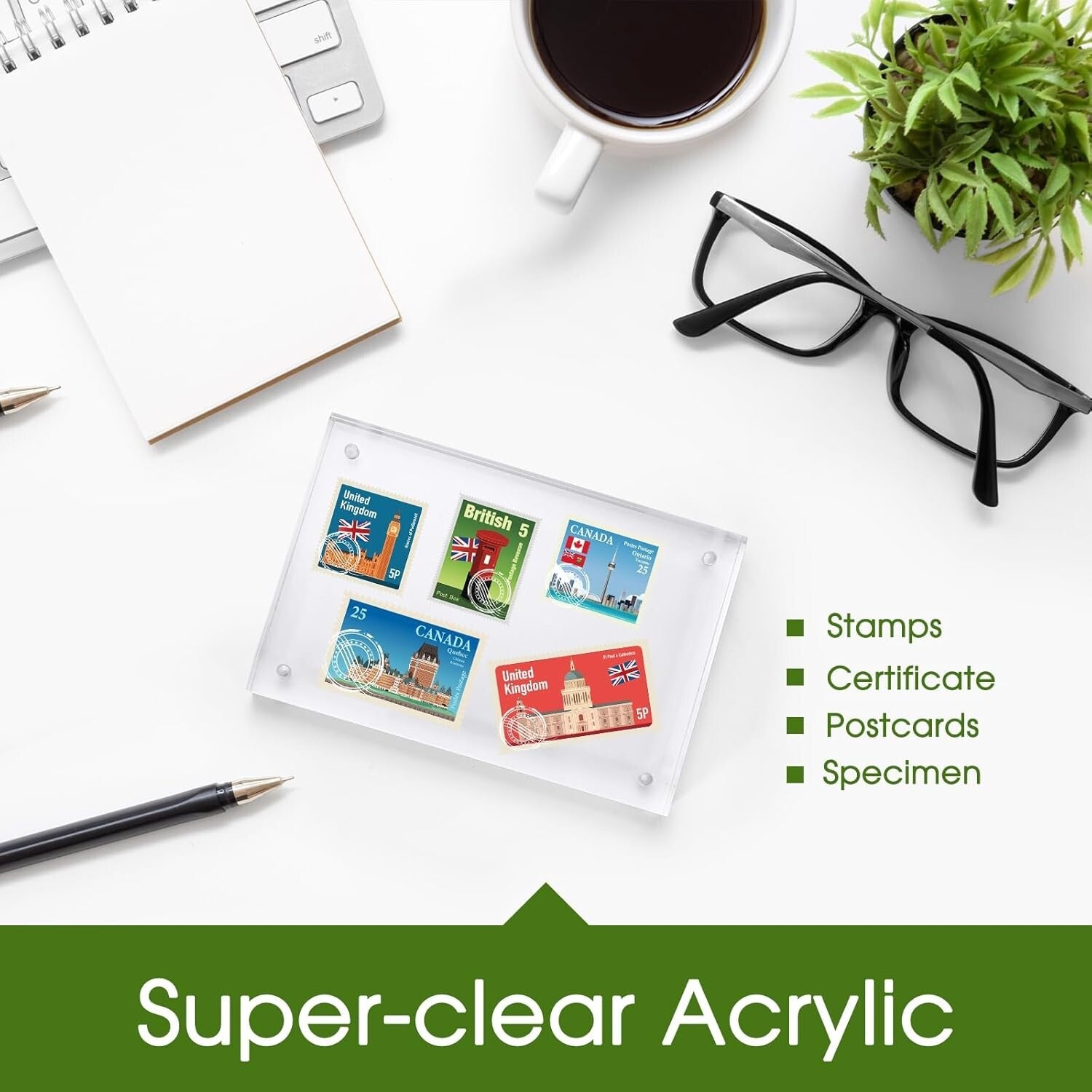 Double-Sided 4x6 Acrylic Frames 6 Pack - Perfect for Home or Office Display