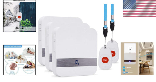 Fall Alert System for Elderly with 52 Melodies - Wireless & Expandable Solution