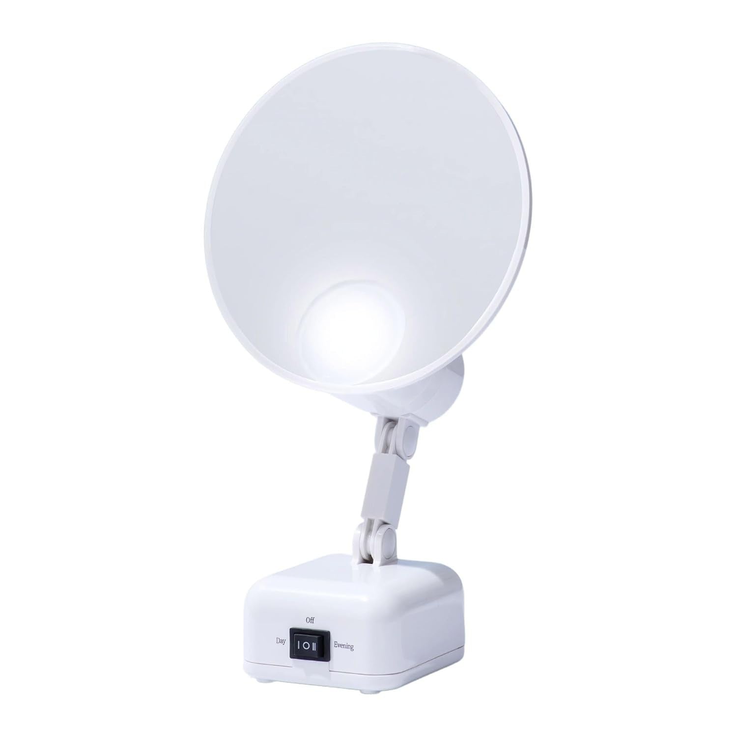 Dove White 15X Supervision Magnifying Mirror with Bright LED for Precise Details