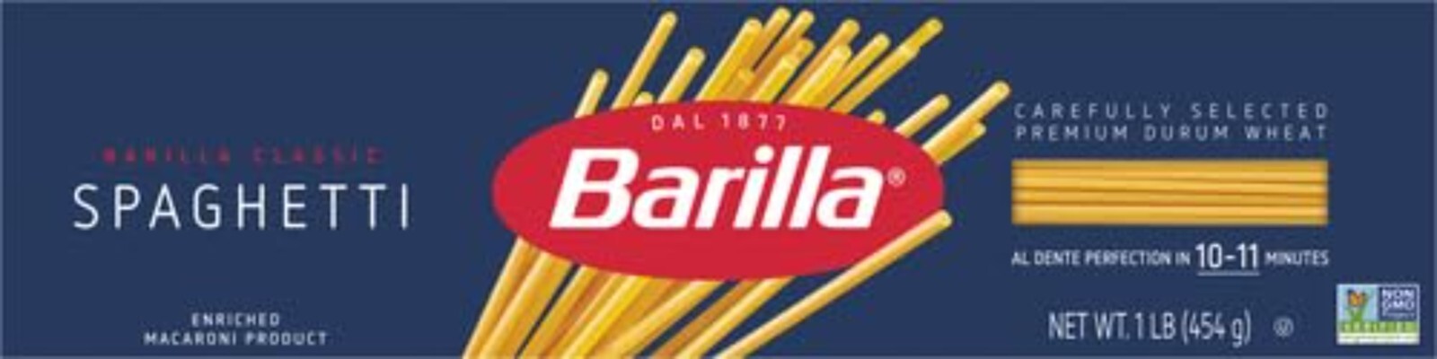 Durum Wheat Semolina Barilla Spaghetti Pasta, 16 oz. - 20-Pack, Easy Storage