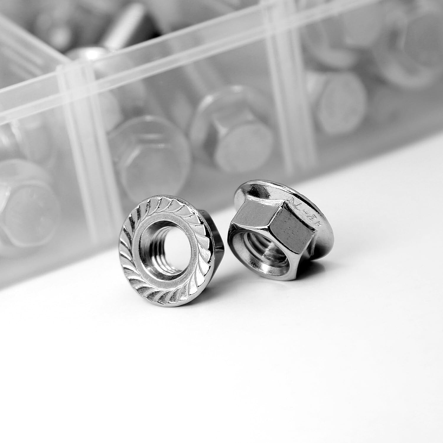 Versatile 240PC Flanged Bolts & Nuts in Stainless Steel - Ideal for Repairs