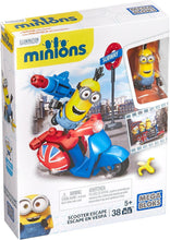 Load image into Gallery viewer, Interactive Mega Bloks Minions Scooter Escape Set - Ideal for Creative Kids