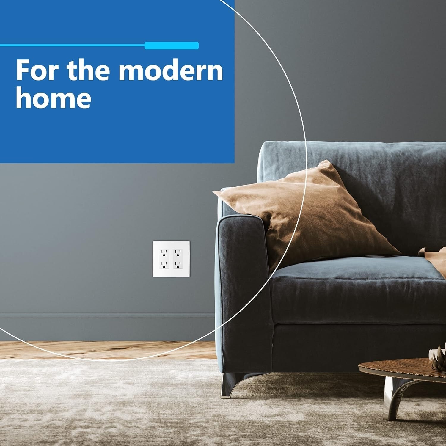 10 Pack Matte Finish Screwless Double Decorator Wall Plates - White Aesthetic