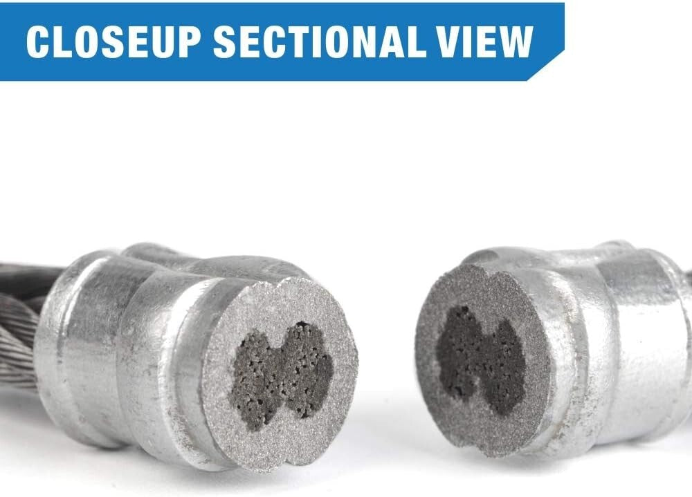 Professional Wire Rope Crimp Tool & Cutting Kit for DIY Projects, Blue/Orange