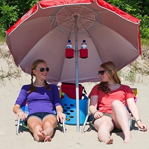Adjustable Sun Shade Umbrella with Tilt Feature - Portable for Easy Outdoor Use