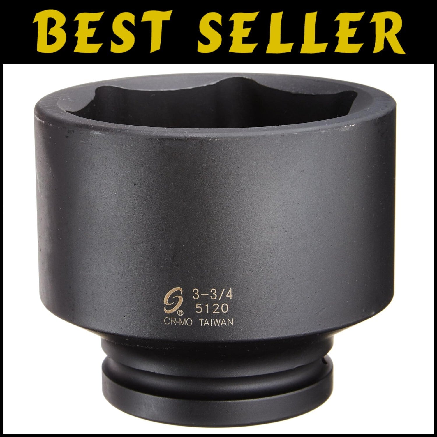 Industrial-Strength 3-3/4-Inch 1-Inch Drive Impact Socket in Protective Case