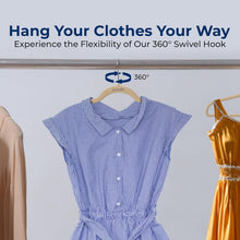 Load image into Gallery viewer, 50 Pack Ivory Velvet Hangers - Non-Slip with 360° Swivel Hook - Space-Saving ...