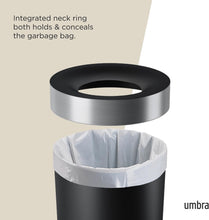 Load image into Gallery viewer, Elegant 16.5-Gallon Black/Nickel Trash Can - Stylish Storage Solution for Home