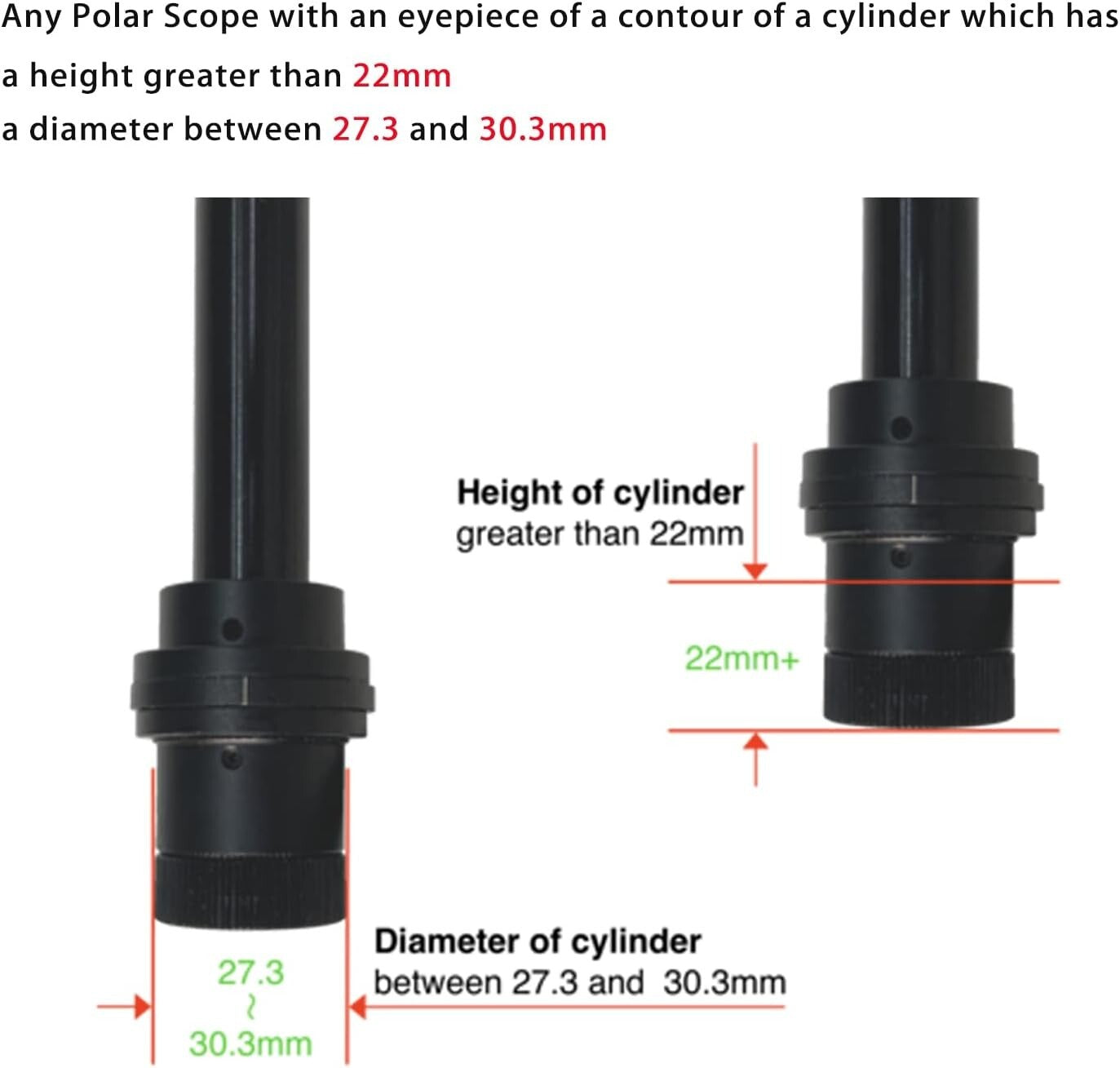 High-Quality 90-Degree Polar Scope Viewer with Eyepiece Adapters and Carry Case