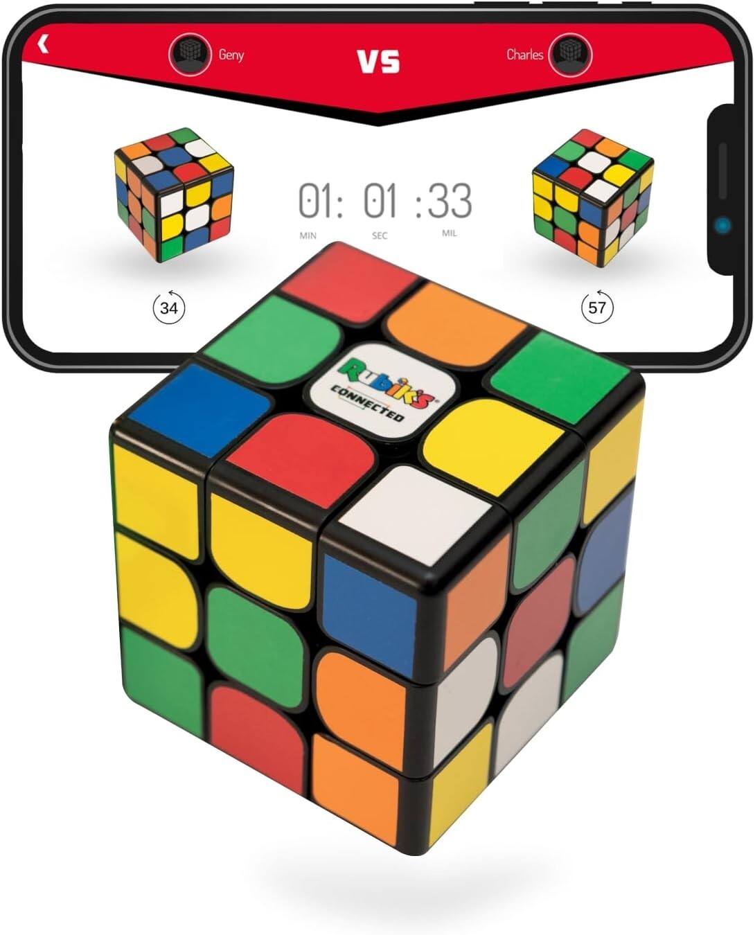 Interactive 3x3 Rubik’s Cube with App - Track Progress & Compete Globally