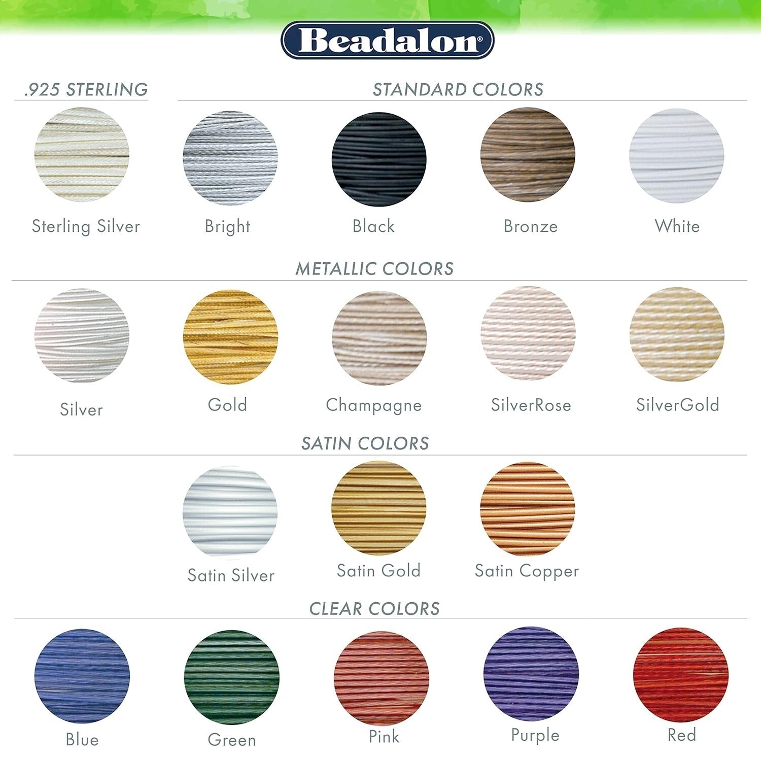 Durable Satin Gold Bead Stringing Wire, 0.024 in, 7-Strand for Crafting Elegance