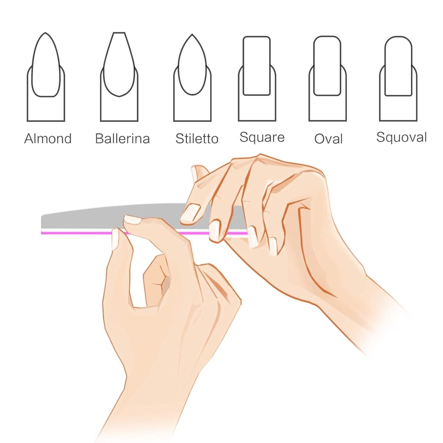 Pack of 100 Double-Sided Emery Boards for Salon-Quality Nail Care - 100/180 Grit