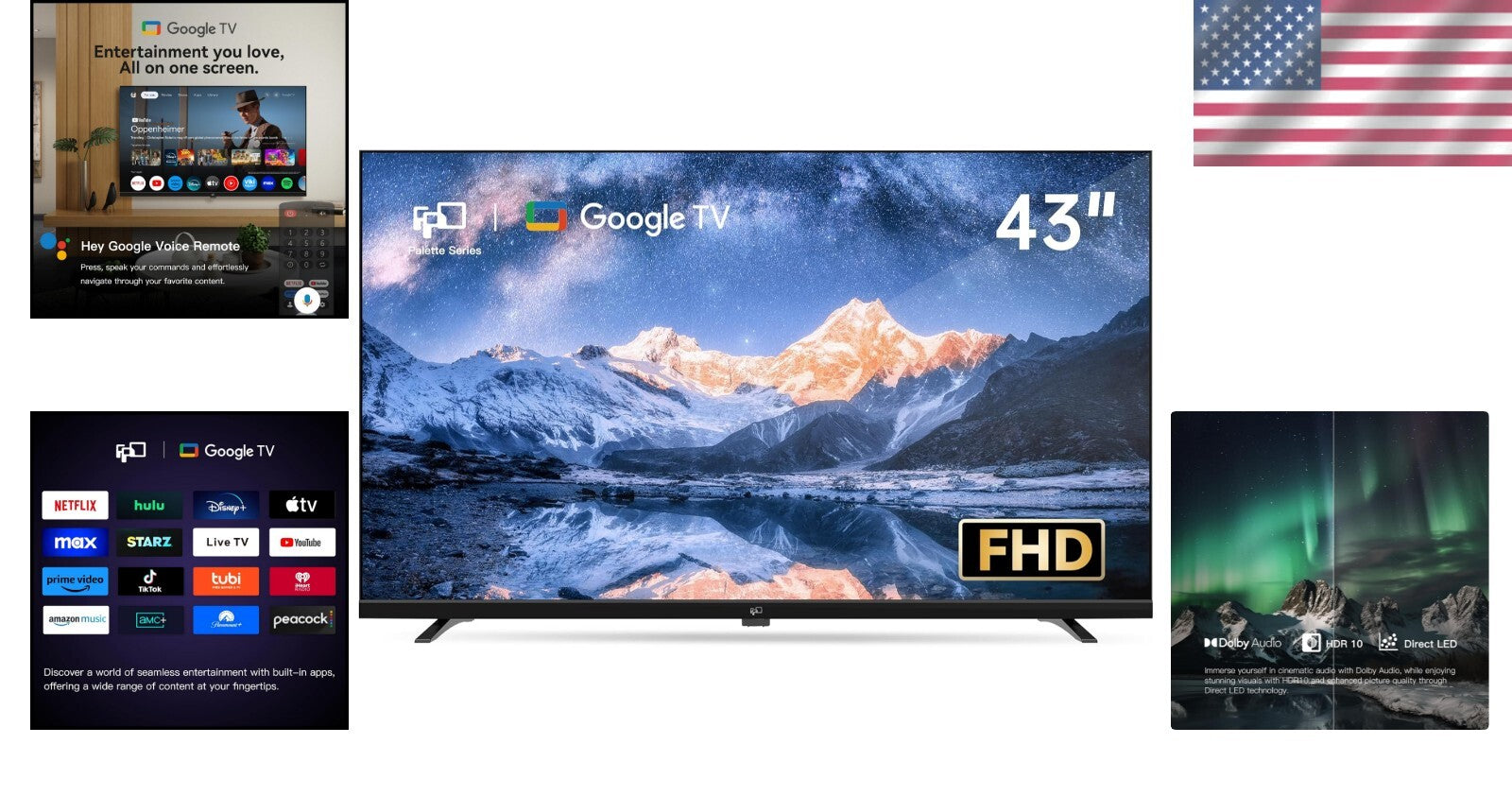 43-Inch LED Smart TV with Google Assistant & Chromecast - Immersive Viewing