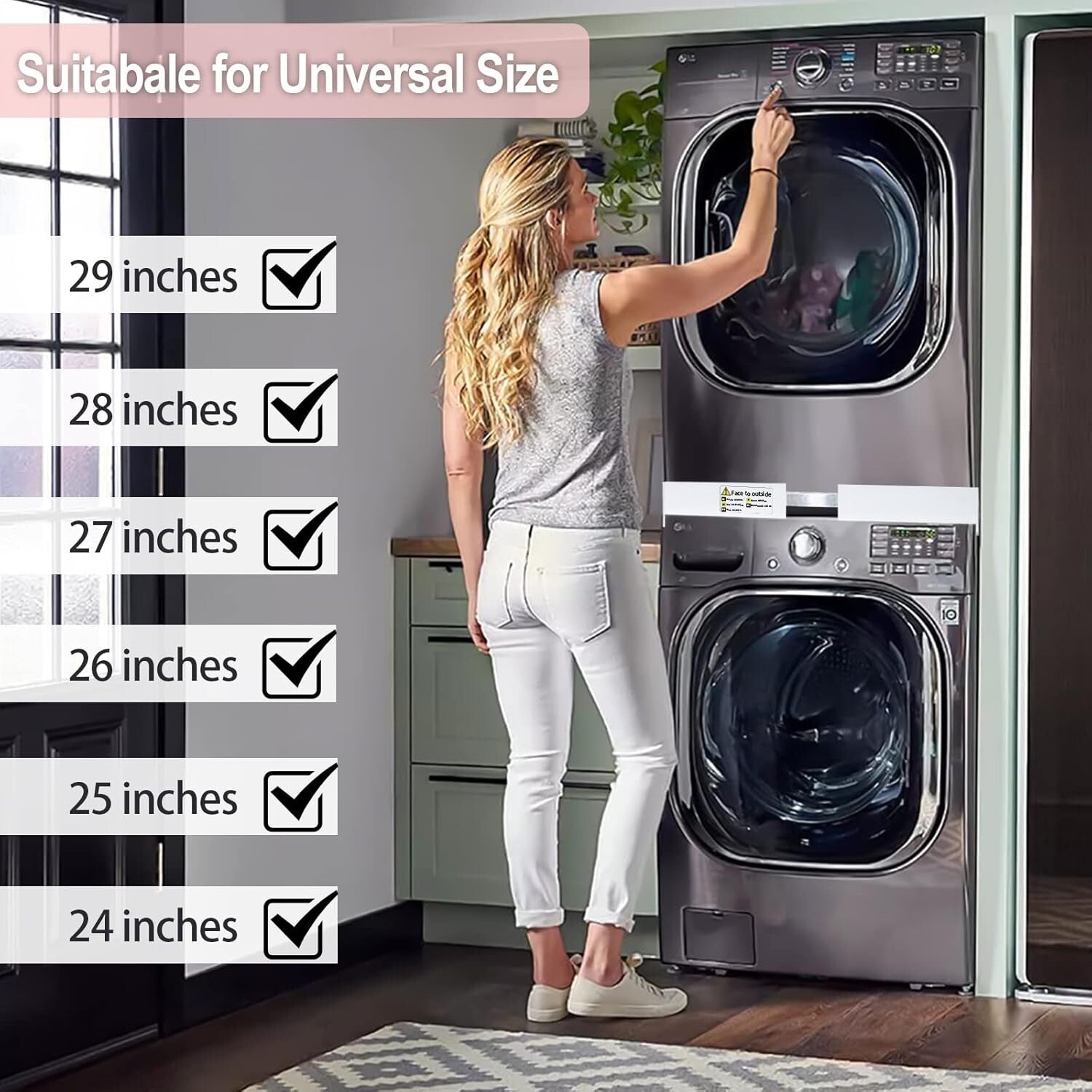 Premium Quality Washer Dryer Stacking Kit for Universal Compatibility (24-29")